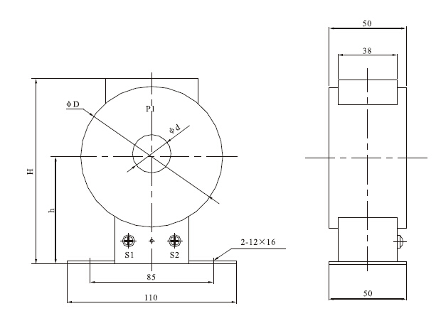 LMK1-0.5型电流互感器外形尺寸