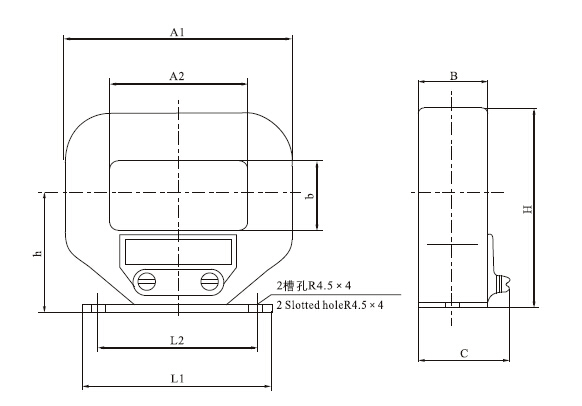 LMZJ1-0.5型电流互感器安装尺寸