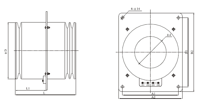 LMZBJ-10Q、LMZ1-10(Q)、LMZJ1-10(Q)母线式电流互感器外型尺寸