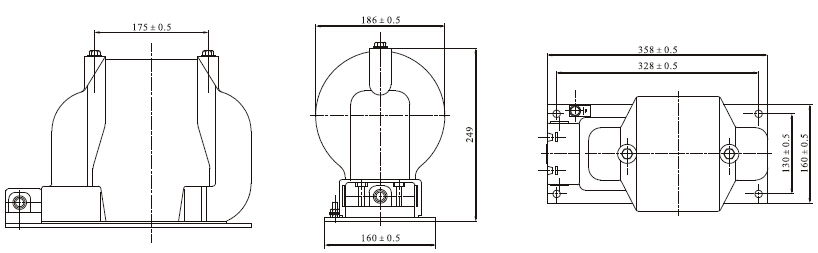 JDZ8-3、6、10电压互感器外形尺寸