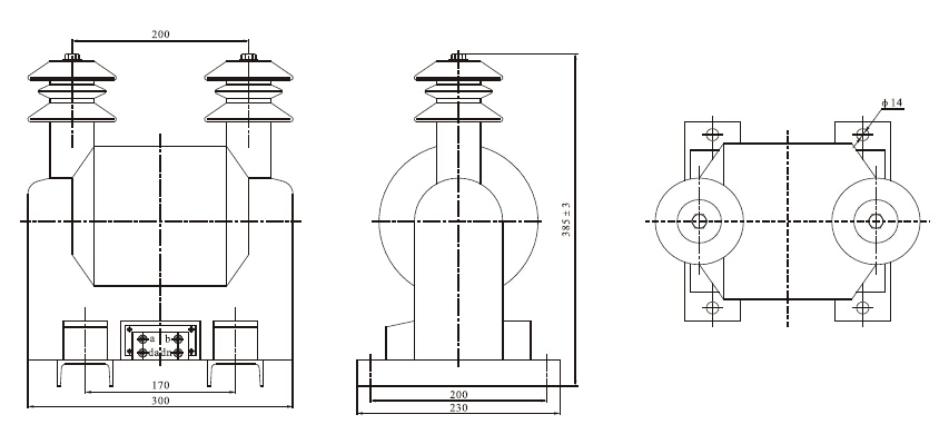 JDZ(J)-10GY电压互感器外形尺寸