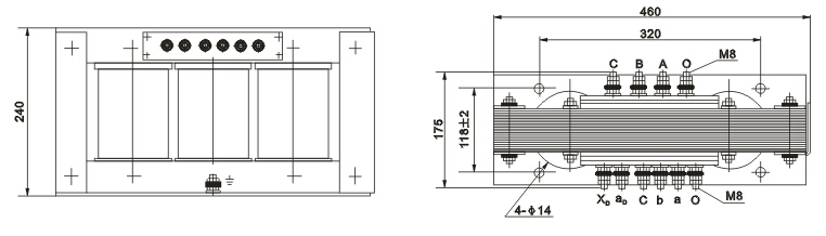 JSGW-0.5型电压互感器外形尺寸