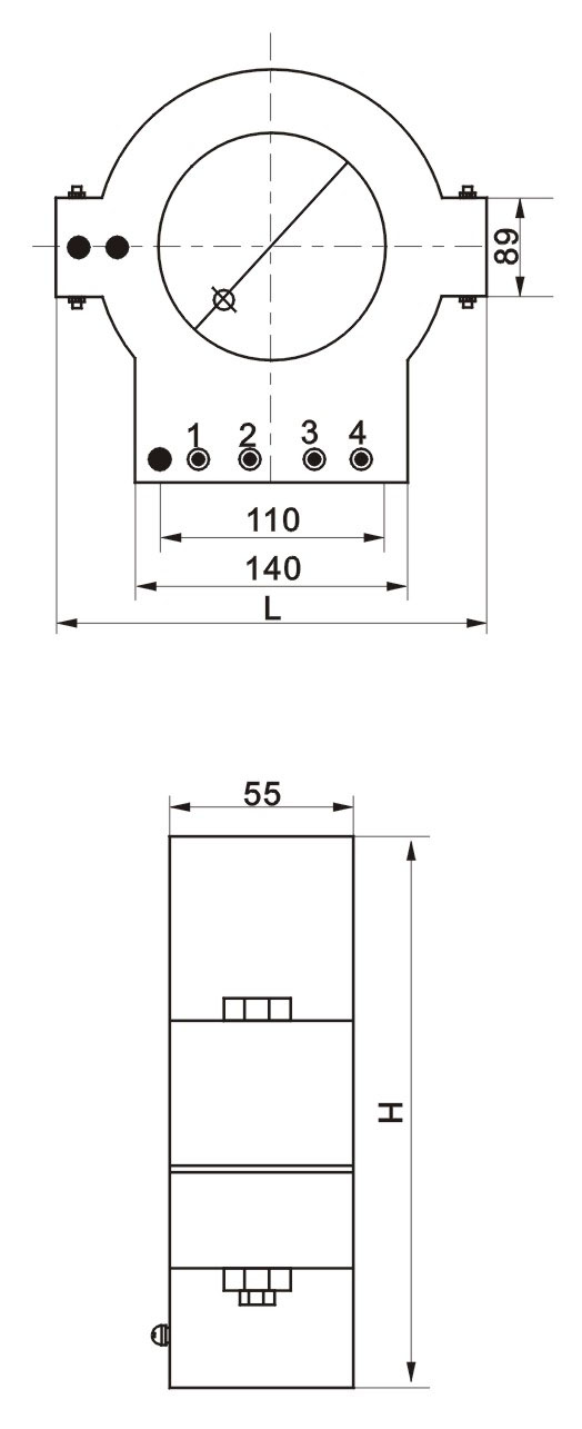 LKZB-0.5(LBD-LCT)零序电流互感器外形尺寸