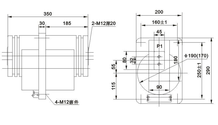LFZB9-10电流互感器外形尺寸
