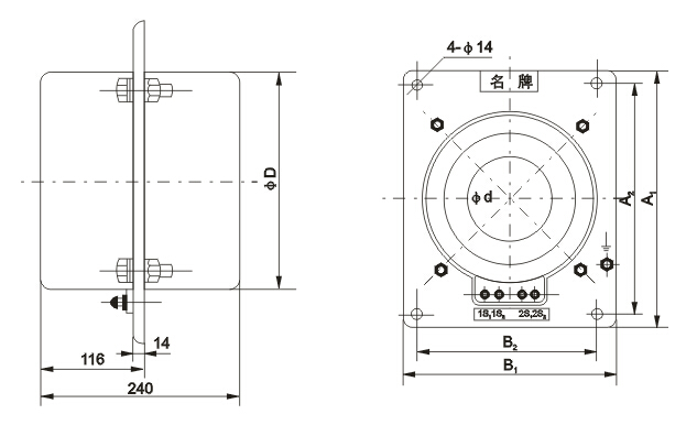 LMZD2-10电流互感器外形尺寸