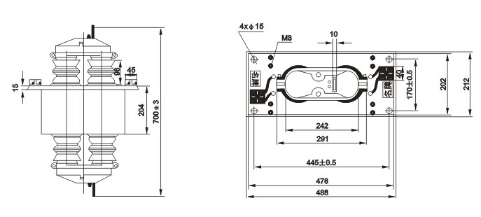 LFC(D)-10电流互感器外形尺寸