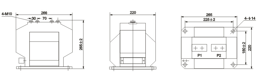 LZZQB6-10电流互感器外形尺寸