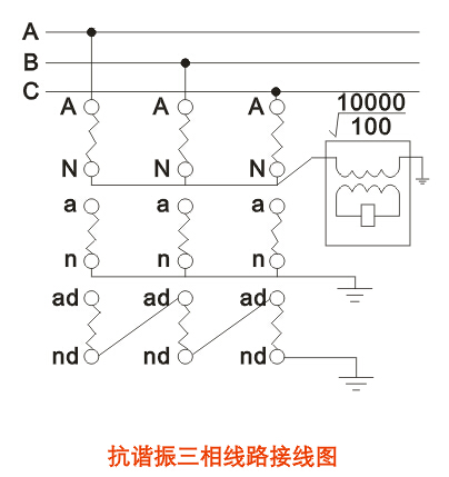 REL12、JDZX10-3、6、10A(B)电压互感器接线图