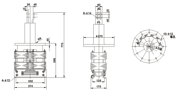 LZZB-35电流互感器外形尺寸