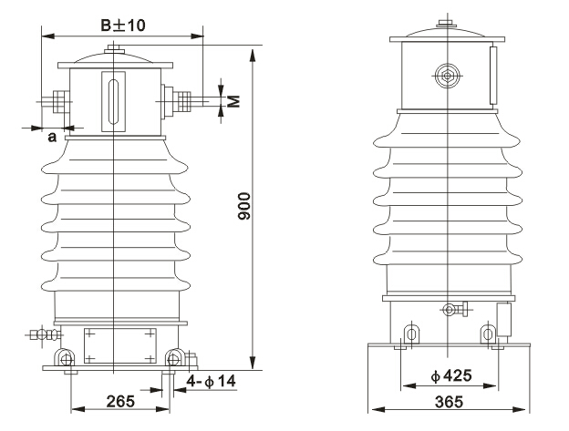 LCWD1-35(LABN1-35W2)电流互感器外形尺寸