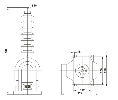 JDZ(X)6-35QRW电压互感器外形尺寸