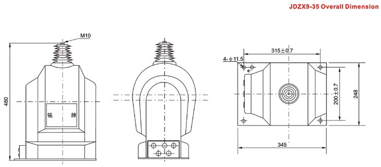 JDZ(X)(F)9-35Q型电压互感器接线图